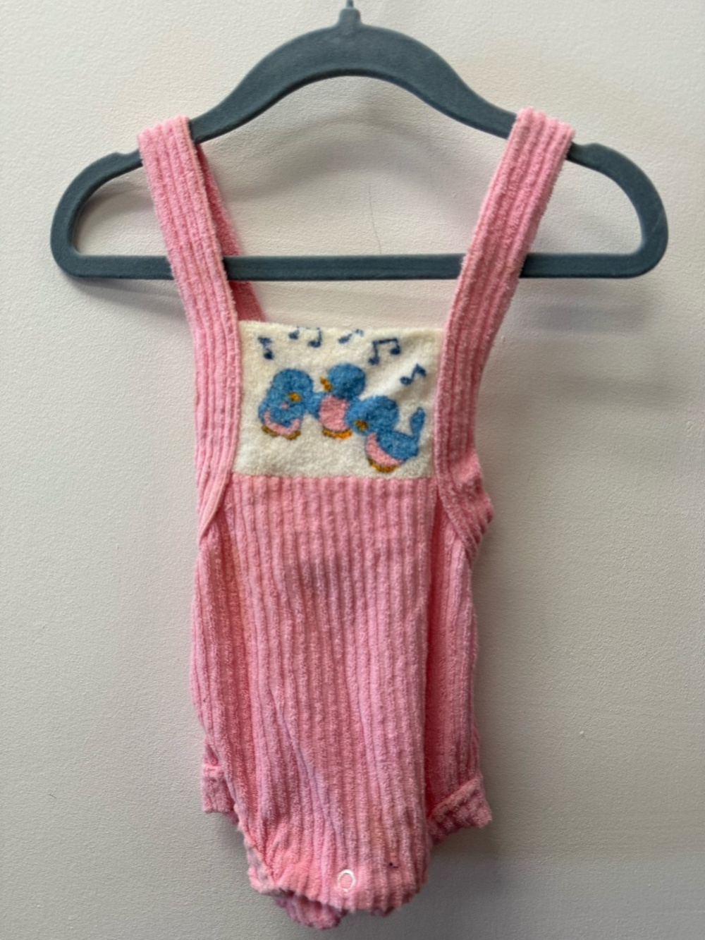 VINTAGE DUCK BUBBLE ROMPER SIZE 0-3M